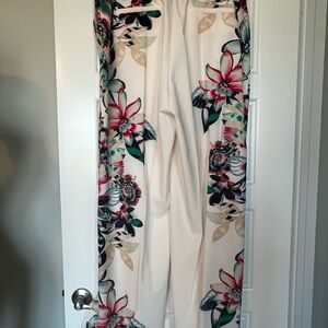 Floral Wide Leg Women's Pants
